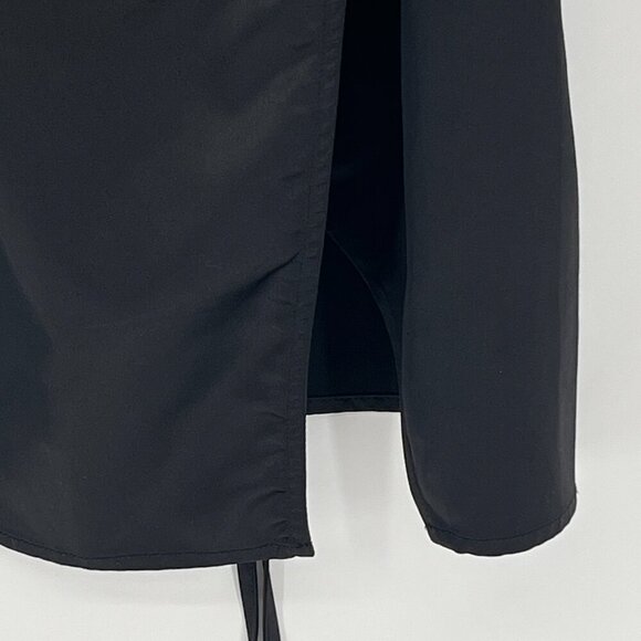 Zara Slip Wrap Dress Size Medium Black Satin - Picture 3 of 7